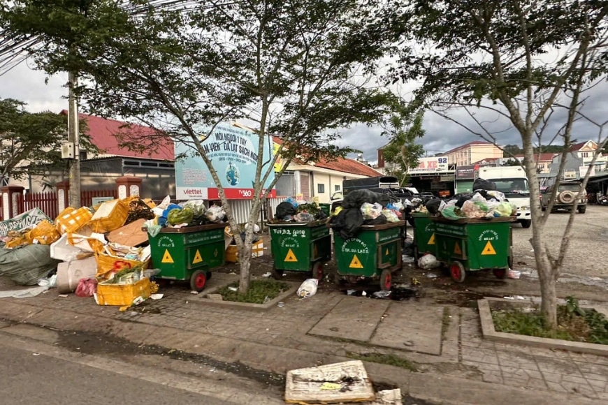 rác thải tồn đọng ở Đà Lạt